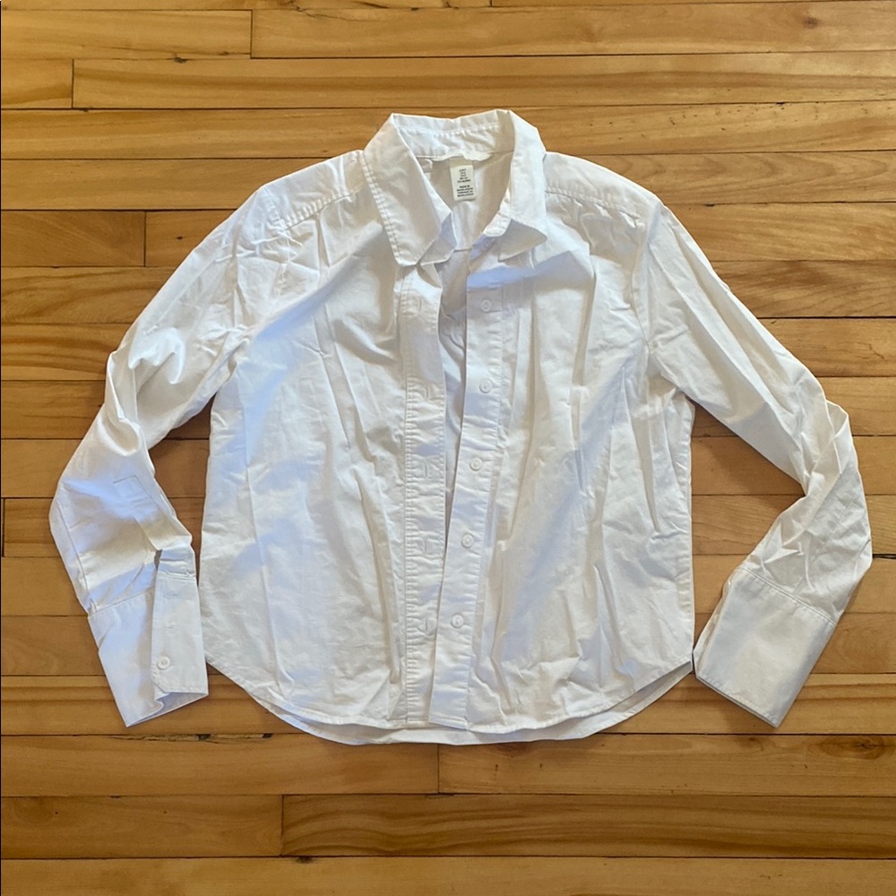 H&M White Button Down Shirt for Women